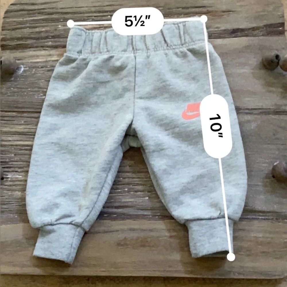 Nike Newborn Heather Gray Logo Joggers‎